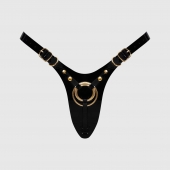 Черный пояс для фиксации насадок Strap-On-Me Leatherette Harness Fabulous - Strap-on-me - купить с доставкой в Самаре