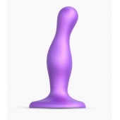 Фиолетовая насадка Strap-On-Me Dildo Plug Curvy size S - Strap-on-me - купить с доставкой в Самаре