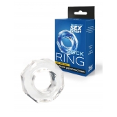 Прозрачное эрекционное кольцо в форме гайки - Sex Expert - в Самаре купить с доставкой
