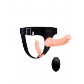 Женский страпон с 2 насадками, вибрацией и пультом ДУ - Erowoman-Eroman - купить с доставкой в Самаре