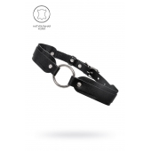 Черный кожаный чокер-ошейник со скруглёнными углами - Pecado - купить с доставкой в Самаре