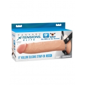 Телесный пустотелый фаллопротез 9’’ Hollow Silicone Strap-On - 24,1 см. - Pipedream - купить с доставкой в Самаре