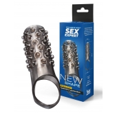 Дымчатая насадка на пенис с выпуклостями - 12 см. - Sex Expert - в Самаре купить с доставкой