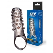 Дымчатая насадка на пенис с выпуклостями - 11 см. - Sex Expert - в Самаре купить с доставкой