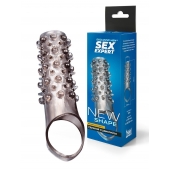 Дымчатая насадка на пенис с шипами и выпуклостями - 12 см. - Sex Expert - в Самаре купить с доставкой
