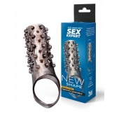 Дымчатая насадка на пенис с шипами и выпуклостями - 12,5 см. - Sex Expert - в Самаре купить с доставкой