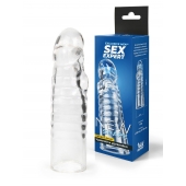 Прозрачная закрытая насадка на член - 15 см. - Sex Expert - в Самаре купить с доставкой