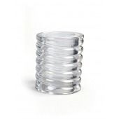 Прозрачная сквозная насадка на пенис с ребрышками - Sex Expert - в Самаре купить с доставкой