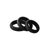 Набор из 3 черных эрекционных колец Smooth Silicone Cockring Pack - Dream Toys - в Самаре купить с доставкой