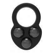 Черное эрекционное кольцо с утяжелителями - Dream Toys - в Самаре купить с доставкой