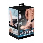 Телесный полый страпон с вибрацией Erection Agents - 24,1 см. - NMC - купить с доставкой в Самаре