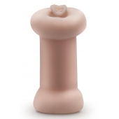 Телесный люминесцентный двусторонний мастурбатор Tasha - Blush Novelties - в Самаре купить с доставкой