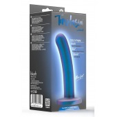 Синяя насадка с гладкой поверхностью Surrender 5.75 Inch Intermediate Pegging Dildo - 14,6 см. - Blush Novelties - купить с доставкой в Самаре