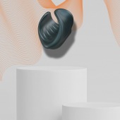 Серый сквозной мастурбатор с вибрацией Manwan Starter - Manwan - в Самаре купить с доставкой