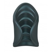 Серый сквозной мастурбатор с вибрацией Manwan Starter - Manwan - в Самаре купить с доставкой