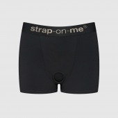 Черные трусики-боксеры для фиксации насадок Strap-on-me Harness Lingerie Allure - size S - Strap-on-me - купить с доставкой в Самаре