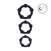 Набор из 3 эрекционных колец Beaded Silicone Cockring Set - Shots Media BV - в Самаре купить с доставкой
