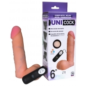 Фаллическая насадка Харнесс UNICOCK 6  с вибрацией - 18 см. - LOVETOY (А-Полимер) - купить с доставкой в Самаре