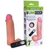 Фаллическая насадка Харнесс UNICOCK 7  с вибрацией - 19 см. - LOVETOY (А-Полимер) - купить с доставкой в Самаре