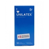 Классические презервативы Unilatex Natural Plain - 12 шт. + 3 шт. в подарок - Unilatex - купить с доставкой в Самаре