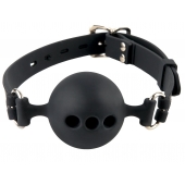 Силиконовый кляп-шар с отверстиями для дыхания Silicone Breathable Ball Gag Small - Pipedream - купить с доставкой в Самаре