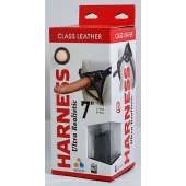 Насадка-фаллоимитатор на кожаных трусиках Harness Ultra Realistic 7  - 18 см. - LOVETOY (А-Полимер) - купить с доставкой в Самаре