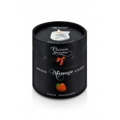 Массажная свеча с ароматом клубники Bougie de Massage Gourmande Fraise - 80 мл. - Plaisir Secret - купить с доставкой в Самаре