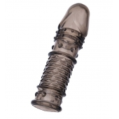 Дымчатая закрытая насадка ToyFa XLover с чешуйками и пупырышками - 13,5 см. - ToyFa - в Самаре купить с доставкой