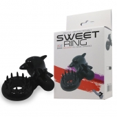 Чёрное эрекционное виброкольцо Sweet Ring с дельфинчиком - Baile - в Самаре купить с доставкой