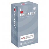 Презервативы с рёбрами Unilatex Ribbed - 12 шт. + 3 шт. в подарок - Unilatex - купить с доставкой в Самаре