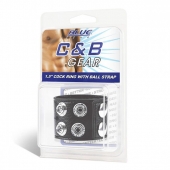 Ремень на член и мошонку 1.5  Cock Ring With Ball Strap - BlueLine - купить с доставкой в Самаре