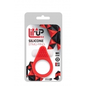 Красное эрекционное кольцо LIT-UP SILICONE STIMU RING 1 RED - Dream Toys - в Самаре купить с доставкой