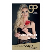 Пластиковая метелочка с красными пёрышками Small Feather Tickler - 32 см. - Blush Novelties - купить с доставкой в Самаре