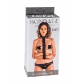 Ошейник с длинной лентой и наручниками Strap Bondage Kit Plus Size - Lola Games - купить с доставкой в Самаре