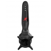 Чёрный вибростимулятор для головки члена с эффектом всасывания Vibrating Roto-Sucker - Pipedream - в Самаре купить с доставкой