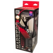 Пояс харнесс премиум класса WOMAN SIMPLEX(S) с 3 черными насадками - LOVETOY (А-Полимер) - купить с доставкой в Самаре
