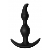 Чёрная анальная пробка Bent Anal Plug Black - 13 см. - Lola Games