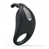 Чёрное эрекционное кольцо с вибрацией Rabbit Vibrator - Baile - в Самаре купить с доставкой