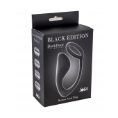 Чёрное эрекционное кольцо с анальной пробкой Button Anal Plug - Lola Games - в Самаре купить с доставкой