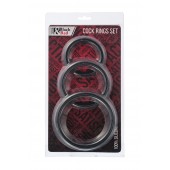 Набор из 3 чёрных эрекционных колец - ToyFa - в Самаре купить с доставкой