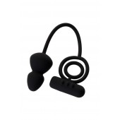 Чёрное эрекционное кольцо с вибростимулятором и анальным хвостом - Erotist Adult Toys - в Самаре купить с доставкой