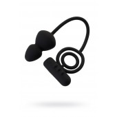 Чёрное эрекционное кольцо с вибростимулятором и анальным хвостом - Erotist Adult Toys - в Самаре купить с доставкой