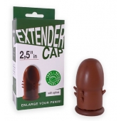 Коричневый латексный удлинитель пениса 2.5 in с шипиками - Sitabella - в Самаре купить с доставкой