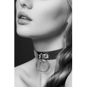 Узенький ошейник из полиуретана с кольцом - Bijoux Pour Toi - купить с доставкой в Самаре