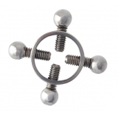 Серебристые зажимы для сосков на винтах - ToyFa - купить с доставкой в Самаре