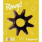 Чёрное эрекционное кольцо Rings Cogweel - Lola Games - в Самаре купить с доставкой
