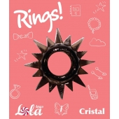 Чёрное эрекционное кольцо Rings Cristal - Lola Games - в Самаре купить с доставкой