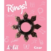 Чёрное эрекционное кольцо Rings Gear - Lola Games - в Самаре купить с доставкой
