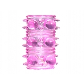 Розовая насадка на пенис Rings Armour - Lola Games - в Самаре купить с доставкой