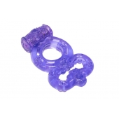 Фиолетовое эрекционное кольцо Rings Treadle с подхватом - Lola Games - в Самаре купить с доставкой